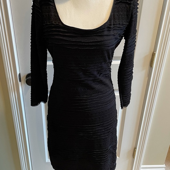 NWT Max Studio Three Quarter Sleeve Black Dress - Picture 15 of 15